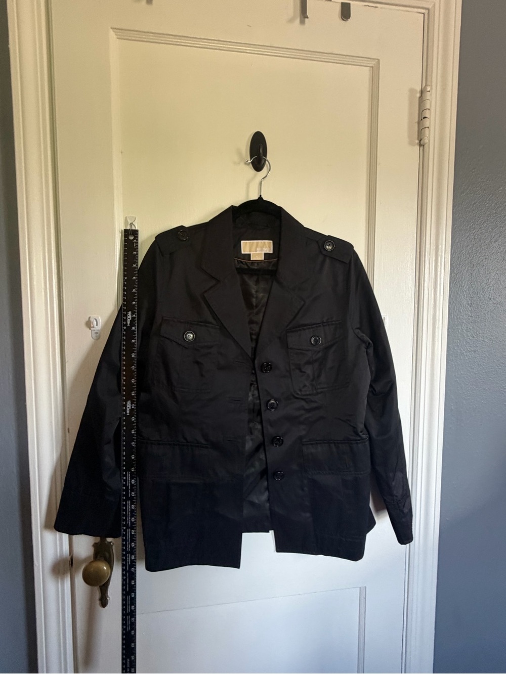 Michael Kors Black Utility Military Jacket